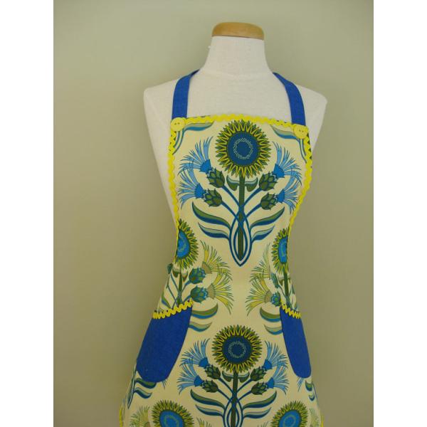 Ladies Apron, Floral Apron, Kitchen Apron, Full Cooking Apron, Gift For Women, Yellow Apron, cooking Apron, Adult Aprons