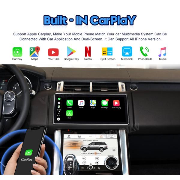 Viknav Car Radio For Land Rover Range Rover Sport L494 (2013-2017) 12.3 inch Rotating GPS Stereo Navigation Multimedia