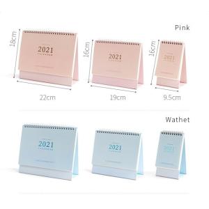 Weekly Cardboard Desk Calendar Custom 14sheets 230gsm Promotion CMYK Printing