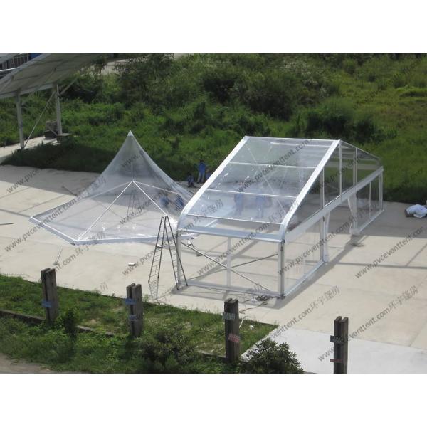 Pagoda Type Transparent Marquee Tent , All Transparent Curve Tent Strong