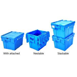 67 liter Warehouse Stackable Collapsible Crates Heavy Duty Storage Containers