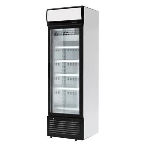 R134a Commercial Display Freezer Black Stainless Steel Glass Sliding Door Fridge