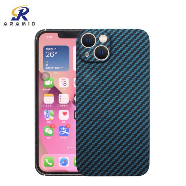 Buy Full Camera Protection Blue Color Aramid Fiber Case For iPhone 13 at wholesale prices