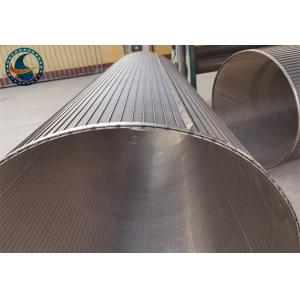 304 Ss Slotted Wedge Wire Screen Pipe For Mineral Aggregate Processing
