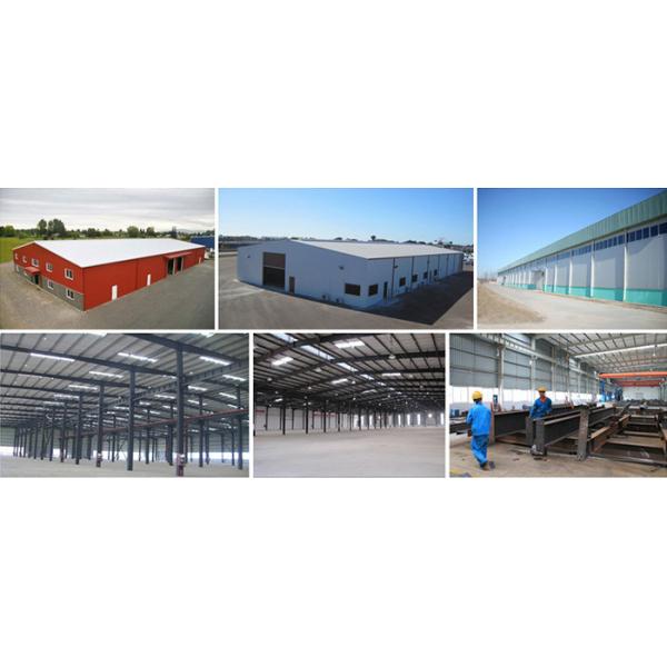 Cheap Rock Wool Construction H Beam Material Customized Assembly Prefabricated Metal Gable Frame Steel Structure Workshop / Warehouse Building