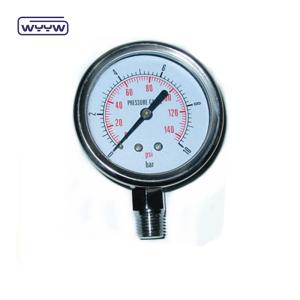 60mm Air Stainless Steel Pressure Gauge Dual Scale Bottom Connection
