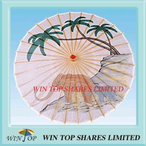 Thailand elephant and coconut style craft umbrella