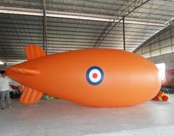 Inflatable advertising blimp / inflatable giant helium airplane / flying orange