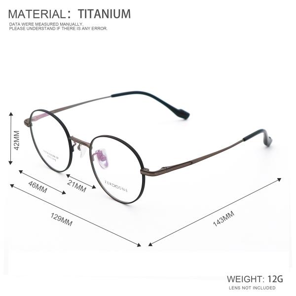 Retro Literature And Art Elliptic Frame Beta Titanium Flexible Glasses