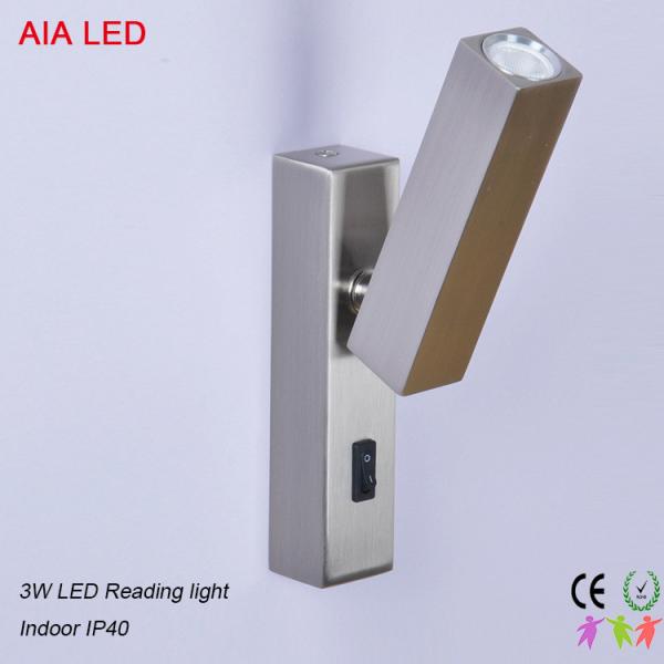 IP40 surface square bar bedside wall light headboard wall lamp interior 3W bed wall light for school