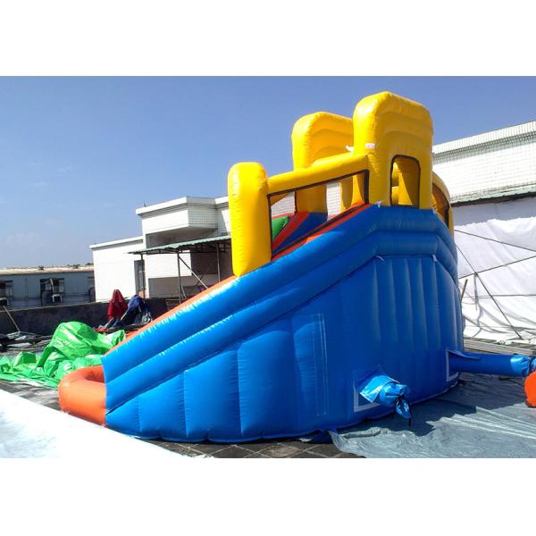Yellow Inflatable Pool Slides For Inground Pools 8*6*6m CE EN14960 SGS EN71