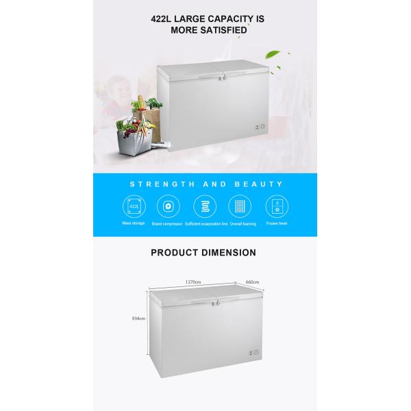 Top Open 422 Ltr Deep Chest Freezer 220V