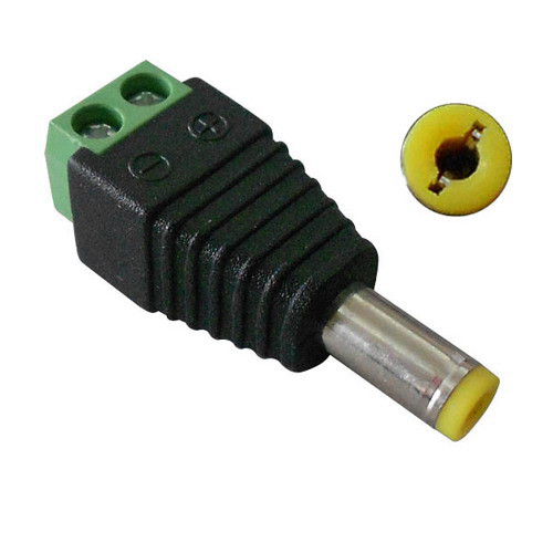 Buy DC Male Plug CCTV Cable Accessories For LED Solor System With Screw Terminals at wholesale prices