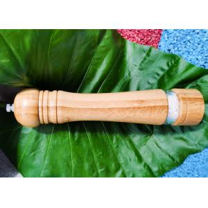 Rubber Wood And Ceramic Grinder With Condiment Best Salt Pepper Mill
