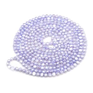 China Purple 7-8mm Freshwater Cultured Baroque Shape Pearls Necklace (FN08285PURPLE) on sale