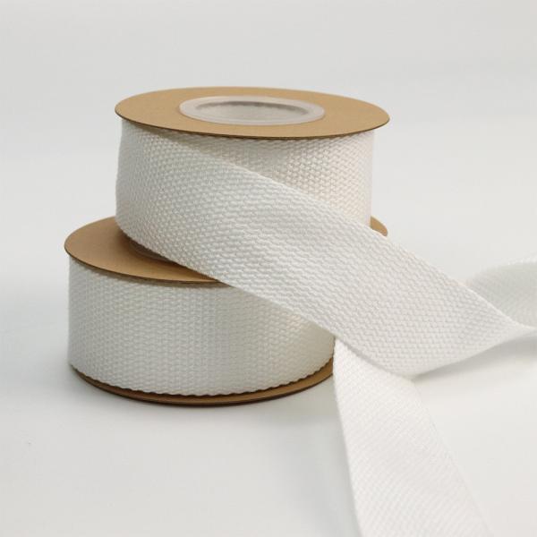 Polyester White Cotton Twill Tape ISO14001 Personalised Cotton Ribbon