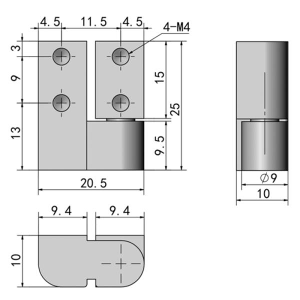 Stainless Steel Lift Off Heavy Duty Torque Hinge Zinc Alloy 180 Degree Opening