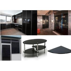 5mm 6mm Tempered Glass Panels for Table Tops Black Toughened Glass
