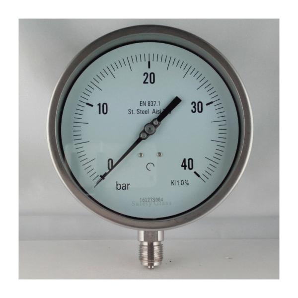 Oil Filled Air Vacuum Stainless Steel Pressure Manometer Shockproof Brass