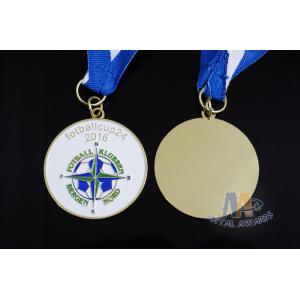 Soft Enamel Football Award Medals , Custom Soccer Medals For Kids Anti Corrosion