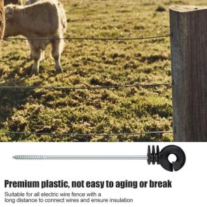 Plastic Electric Fence Ring Insulators Long Distance Screw For Wooden Post