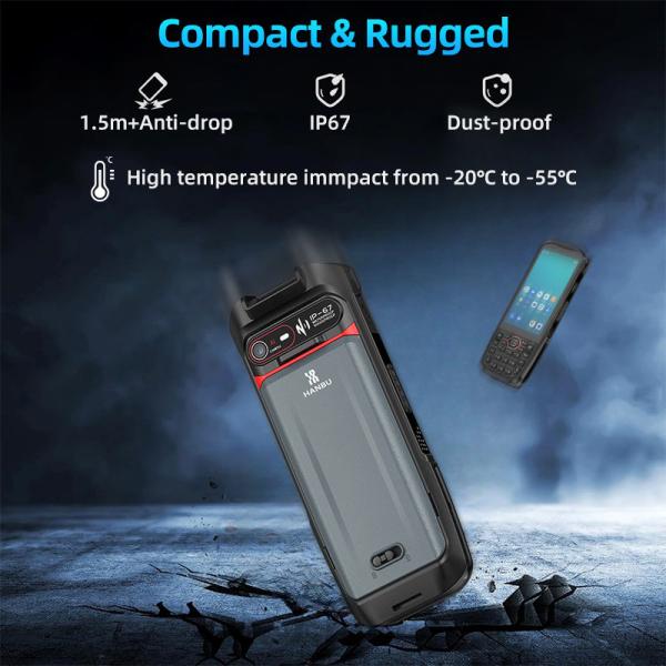 4.2 Inch Pda Barcode Reader 6GB Ram Portable Data Collection Terminal 13.56MHz With IPS Display