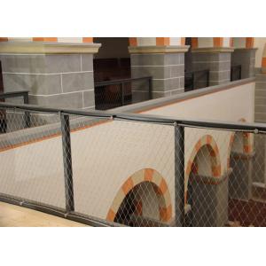 Custom Made Architectural Railing Wire Rope Mesh For Bridges Pedestrian Walkways