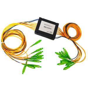 SM 2x8 SC APC Fiber Cable Splitter High Mechanical Stability