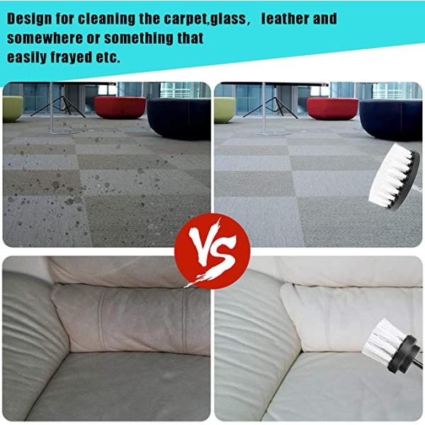 4inch Soft White Bristle Scrub Brush Electric Cleaning Brush For Drill