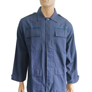 Custom Navy Blue BDU Military Uniform Set Polyester Cotton