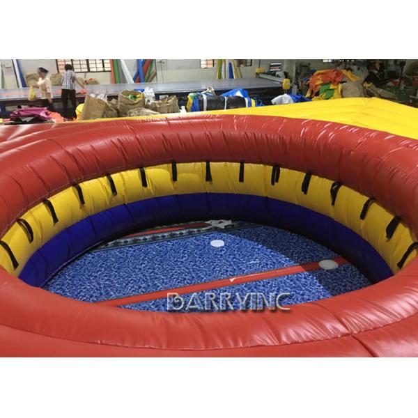 Vinyl Material Castle Type Inflatable Football Court Bossaball For Children / Adult