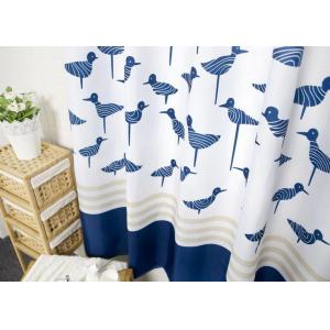 Waterproof Printed White Bathroom Shower Curtains Thickening Plated Style