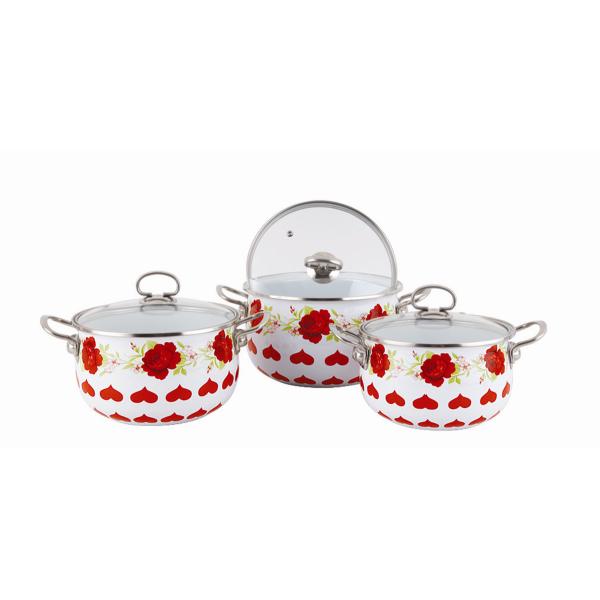 Buy Enamelled cookware set at wholesale prices