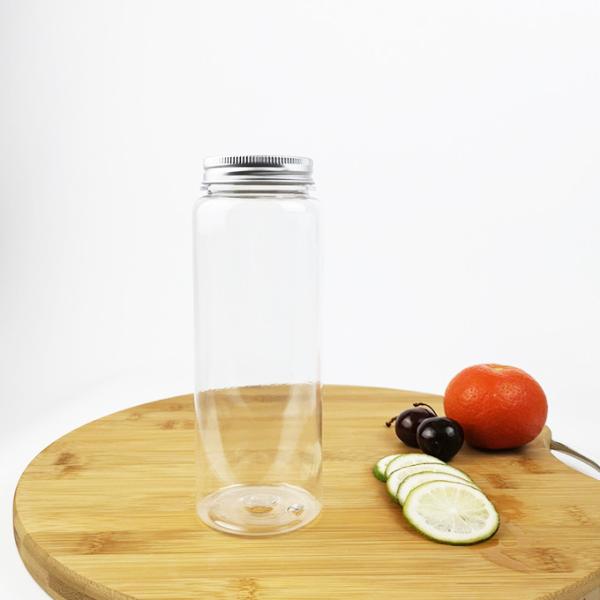 Buy Plastic Food Container Jars Caps 500ml Cylindrical Beverage With Lids at wholesale prices