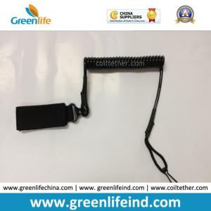 Heavy Duty Rubber Covered Wire Coiled Lanyard for Protecting Pistol