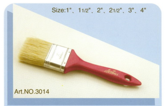 Plastic handle pure natural bristle Chinese bristle synthetic mix paint brush No.3014