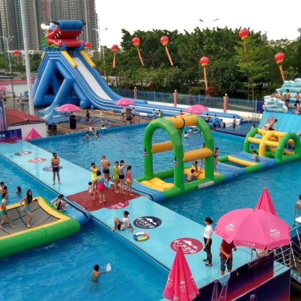 Creative Logo Customized Printed Water Park Floating Water Obstacle Course