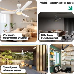 Ceiling Fans with Lights,36" LED Fan Light Hanging with Hook,Hook Type Ceiling