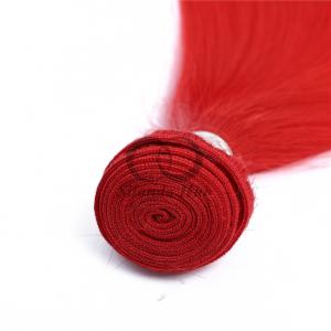 Red Straight Remy Human Hair Bundles Sew In Weave Bundles Brazilian Bundle Deals