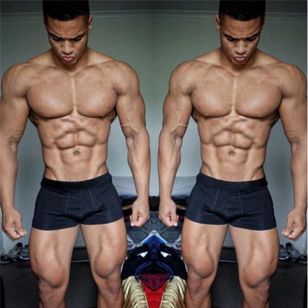 Custom High Quality Gym Briefs Boxers Men Mid Rise Two Tone Color Teen Boys Cotton Underwear