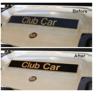 102502601 Club Car Precedent Black & Gold Name Plate