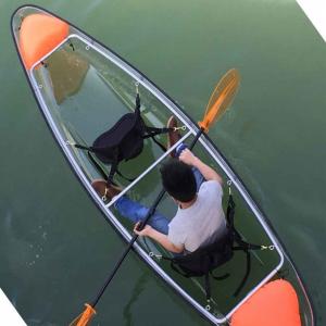 Double Polycarbonate Plastic Crystal Clear Canoe Kayak For Two Person