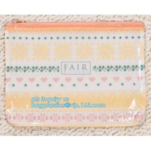 custom stationery frosted pvc bag with slider, Handy briefcase slider bag /