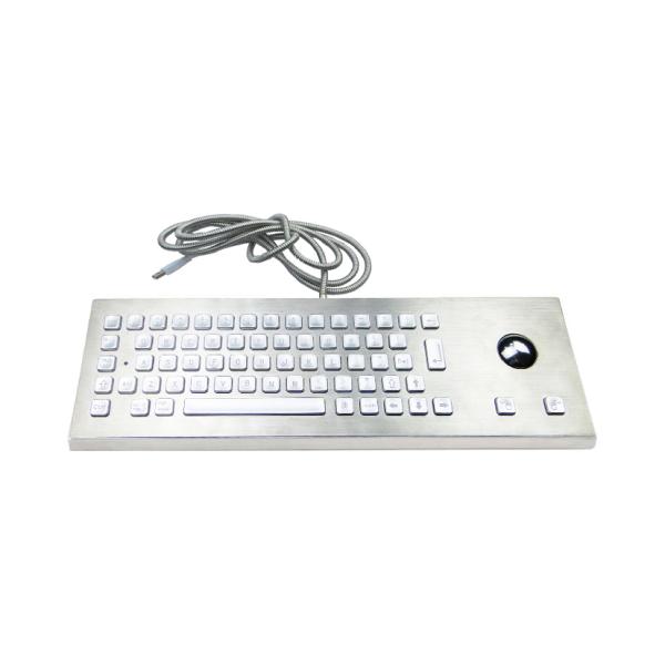 Backlit Desktop Rugged Waterproof Vandal-Proof Keyboard With Integrated Optical