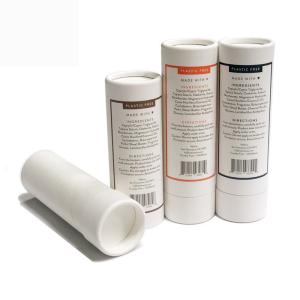 China Ultralight White Cardboard Tube Packaging , Biodegradable Round Paper Tube Packaging on sale