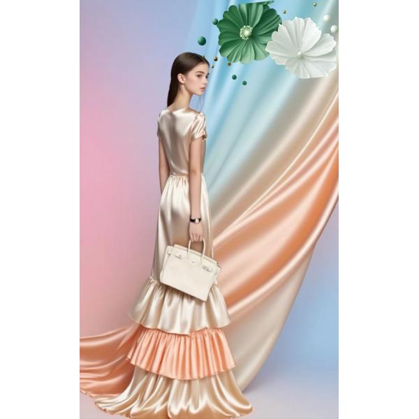 Double-Sided Satin Imitation Silk 97% Polyester 3% Spandex Satin Polyester 190gsm Evening Gowns Blouses And Scarves