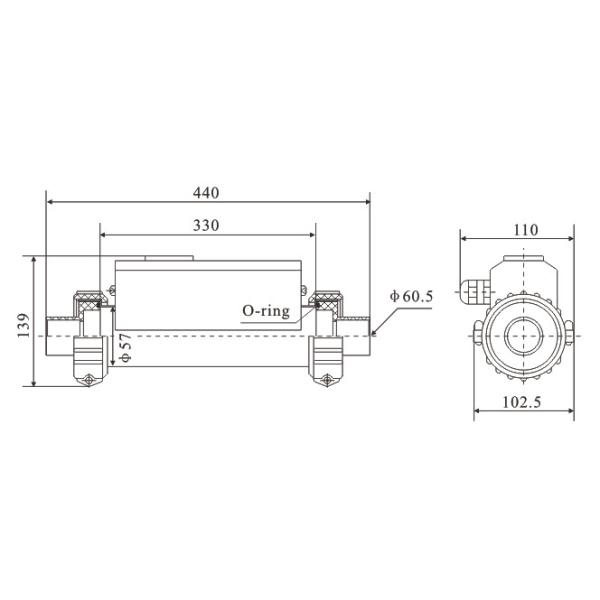 Hydromassage Bathtub Swimming Pool Heaters Large 4KW High Proformance