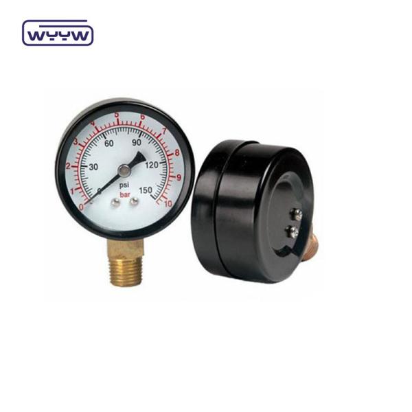Buy Dry Pressue Gauge Vertical 2.5" Air Pressure Gauge Bar Psi Double Scale at wholesale prices