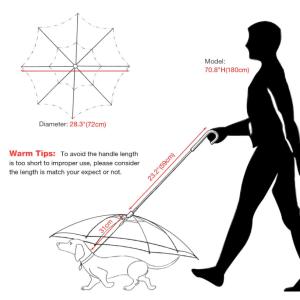 Dog Leash With Umbrella Attached Extendable For Small Dogs Adjustable