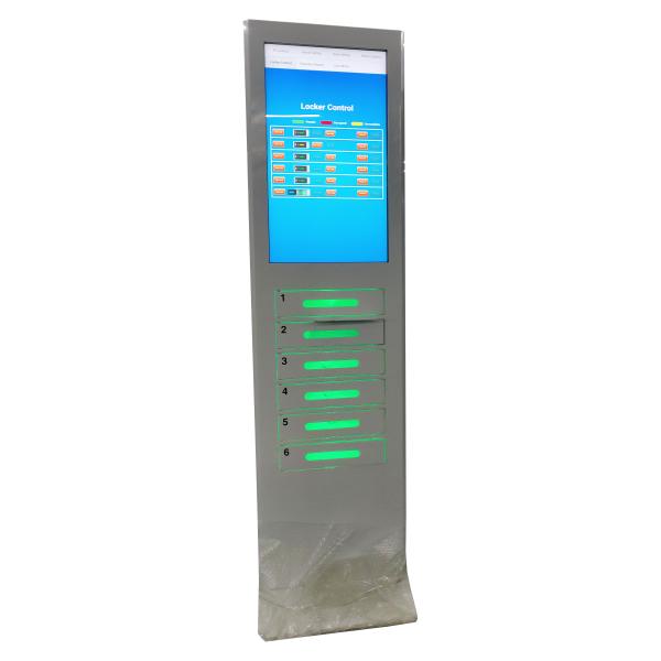 Buy Free Payment Use Cell Phone Charging Kiosk With Big Touch Screen for Shopping Mall with Remote Advertising at wholesale prices
